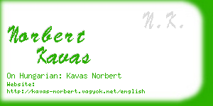 norbert kavas business card